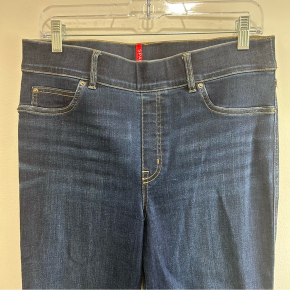 SPANX 20327T Flare in Midnight Shade Pull-on Stretch Denim Jean Size L - Picture 2 of 7